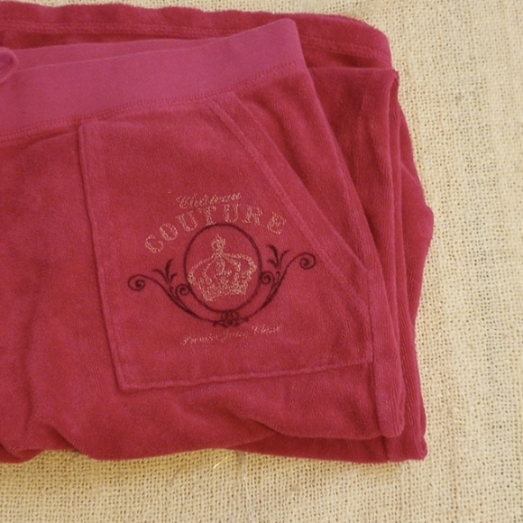 Juicy Couture Pink Terrycloth Flare Pants with Pockets - Picture 3 of 5